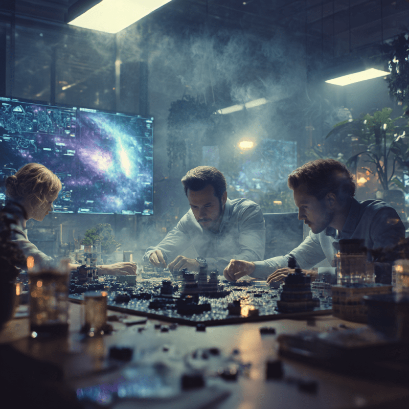 Website section showcasing Dipity Digitals foundational services Authority Content Engine WordPress Development  Design and Fractional CMO support visually represented with futuristic strategy and leadership imagery